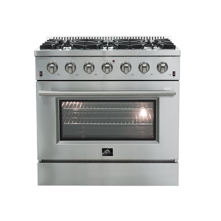 Forno Galiano Gold Professional 36In. Freestanding Gas Range FFSGS6244-36